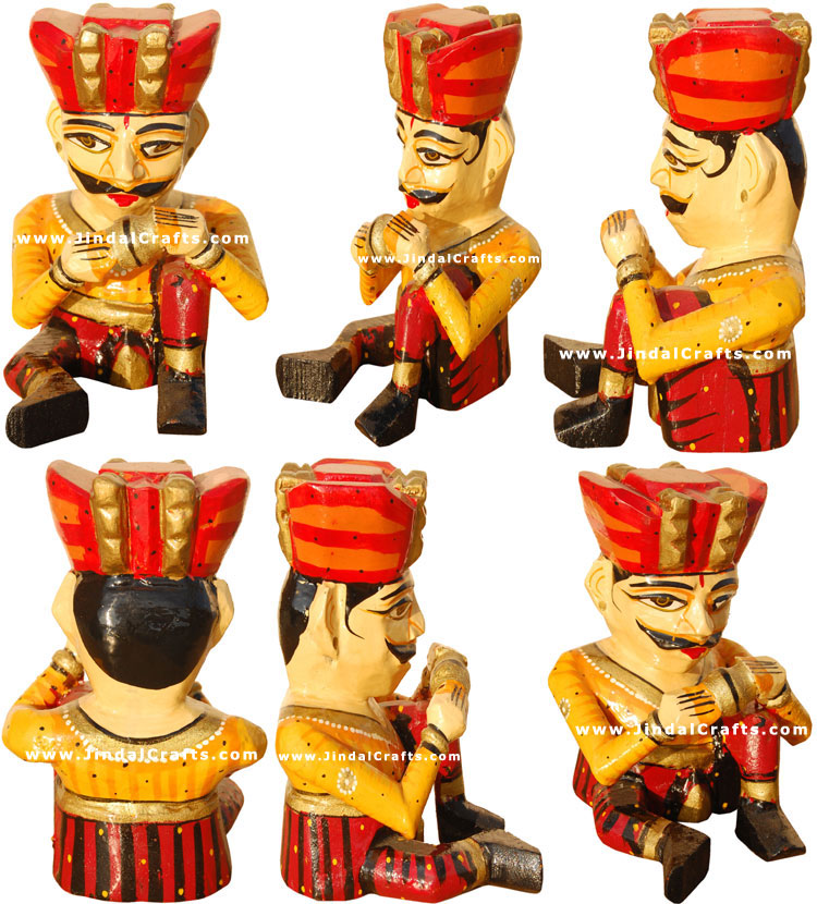Musical Set - Traditional Indian Wood Carved Hand Made