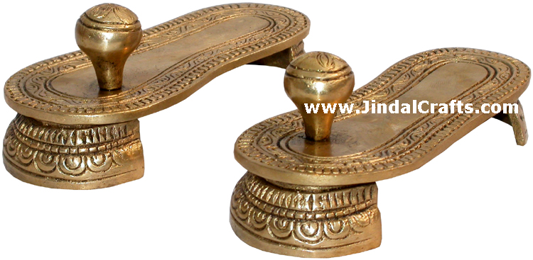 Charan Paduka Bharat Vishnu Hindu God Ritual Items Arts