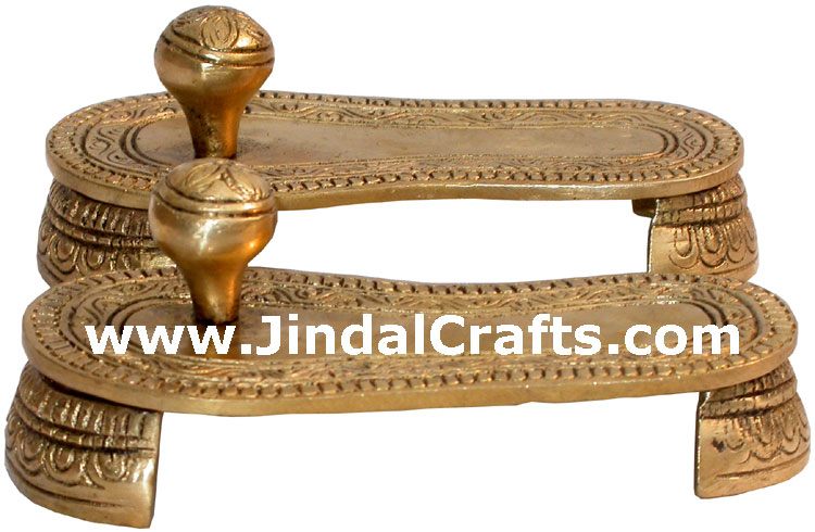 Charan Paduka Bharat Vishnu Hindu God Ritual Items Arts