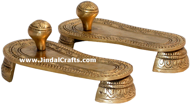 Charan Paduka Bharat Vishnu Hindu God Ritual Items Arts