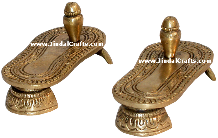 Charan Paduka Bharat Vishnu Hindu God Ritual Items Arts