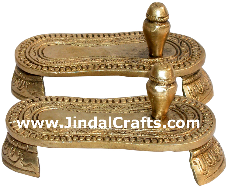 Charan Paduka Bharat Vishnu Hindu God Ritual Items Arts