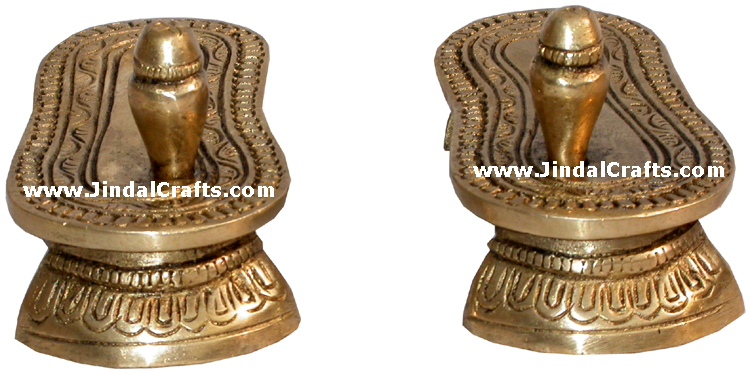 Charan Paduka Bharat Vishnu Hindu God Ritual Items Arts