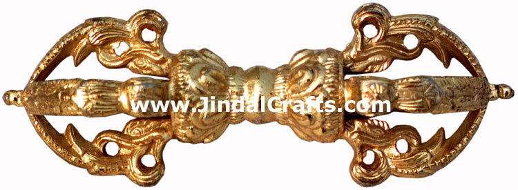 Tiberan Dorje Hand Carved Indian Art Craft Handicraft Home Decor Brass Figurine