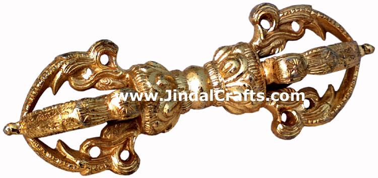 Tiberan Dorje Hand Carved Indian Art Craft Handicraft Home Decor Brass Figurine