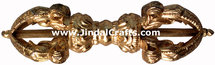 Tiberan Dorje Hand Carved Indian Art Craft Handicraft Home Decor Brass Figurine