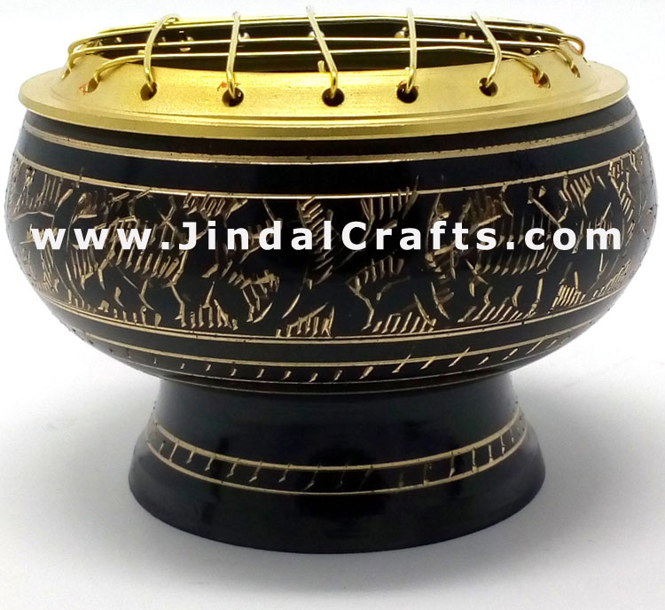 Decorative Brass made Resin Charcoal Incense Cones Bakhour Burners from India