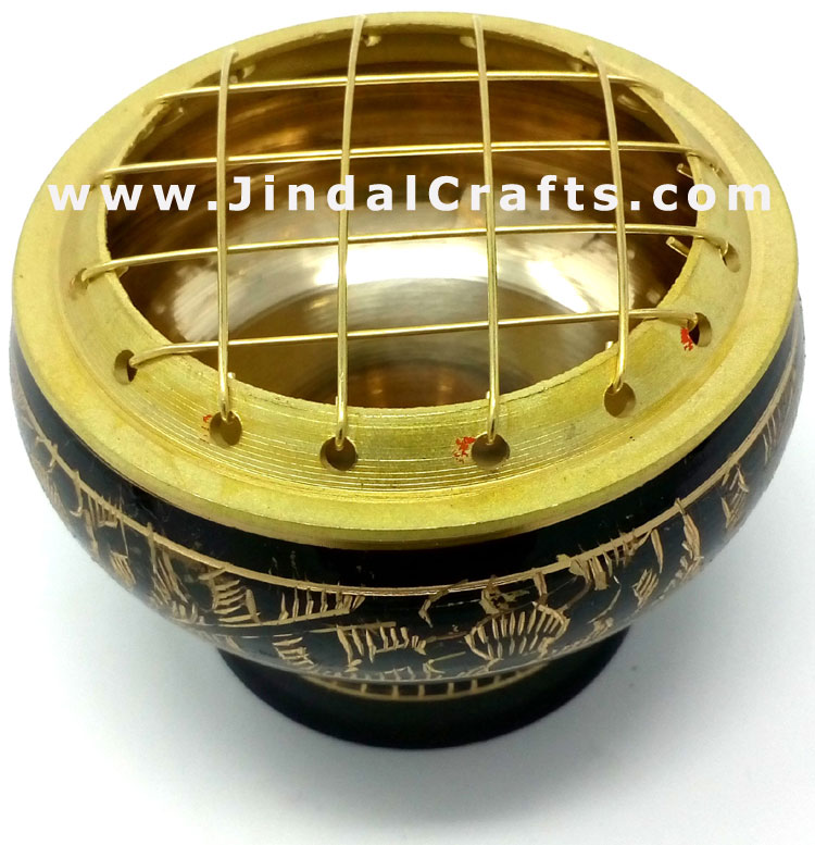 Decorative Brass made Resin Charcoal Incense Cones Bakhour Burners from India