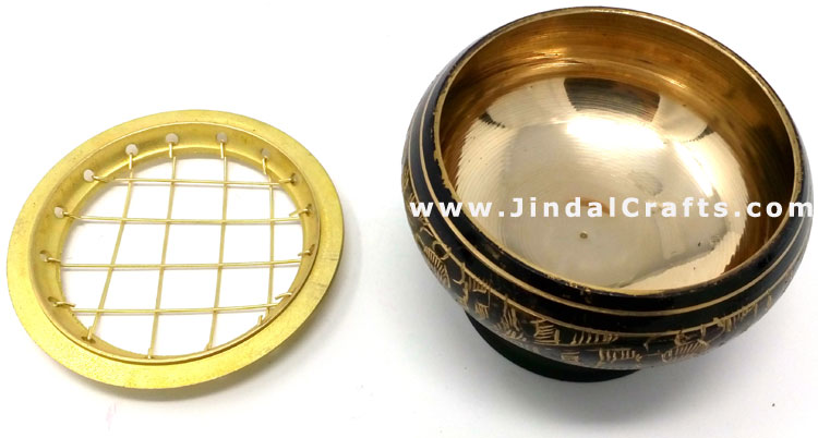 Decorative Brass made Resin Charcoal Incense Cones Bakhour Burners from India