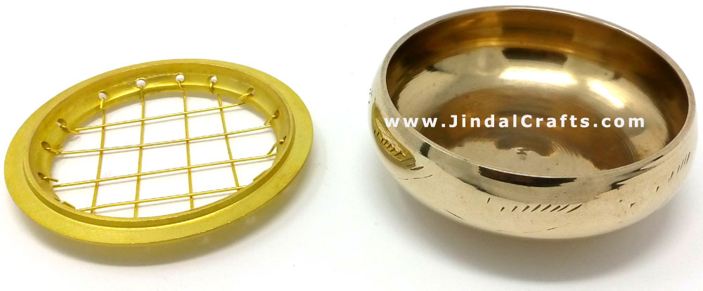 Decorative Brass made Resin Charcoal Incense Cones Bakhour Burners from India