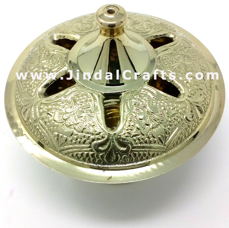 Decorative Brass made Resin Charcoal Incense Cones Bakhour Burners from India