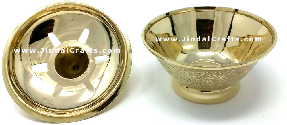 Decorative Brass made Resin Charcoal Incense Cones Bakhour Burners from India