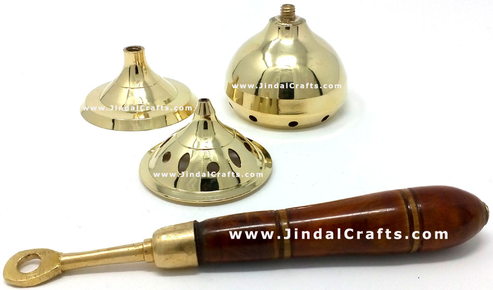 Decorative Brass made Resin Charcoal Incense Cones Bakhour Burners from India