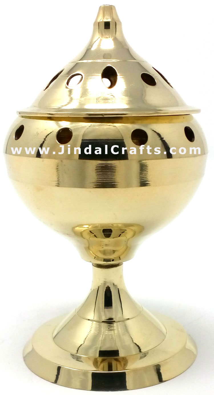 Decorative Brass made Resin Charcoal Incense Cones Bakhour Burners from India