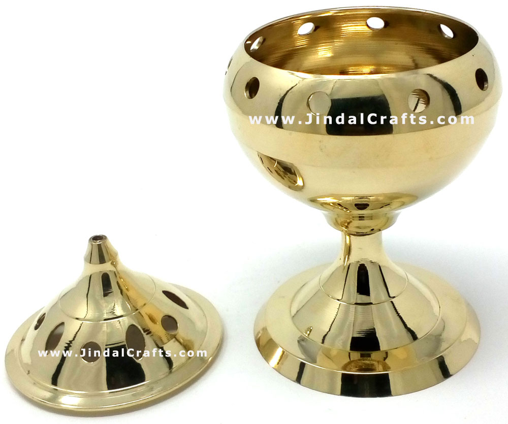 Decorative Brass made Resin Charcoal Incense Cones Bakhour Burners from India