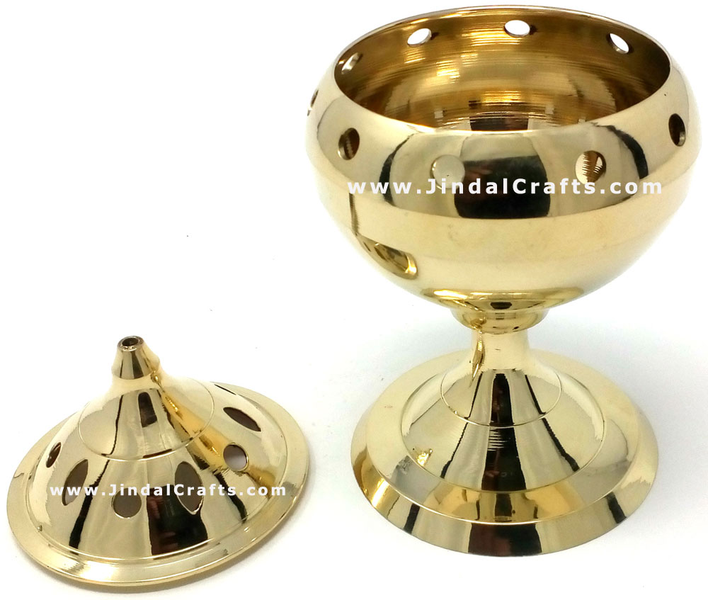 Decorative Brass made Resin Charcoal Incense Cones Bakhour Burners from India
