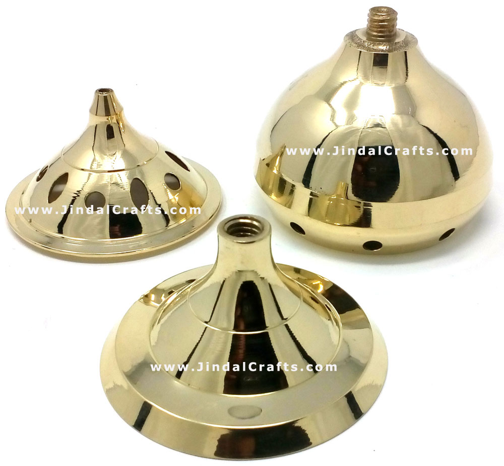 Decorative Brass made Resin Charcoal Incense Cones Bakhour Burners from India