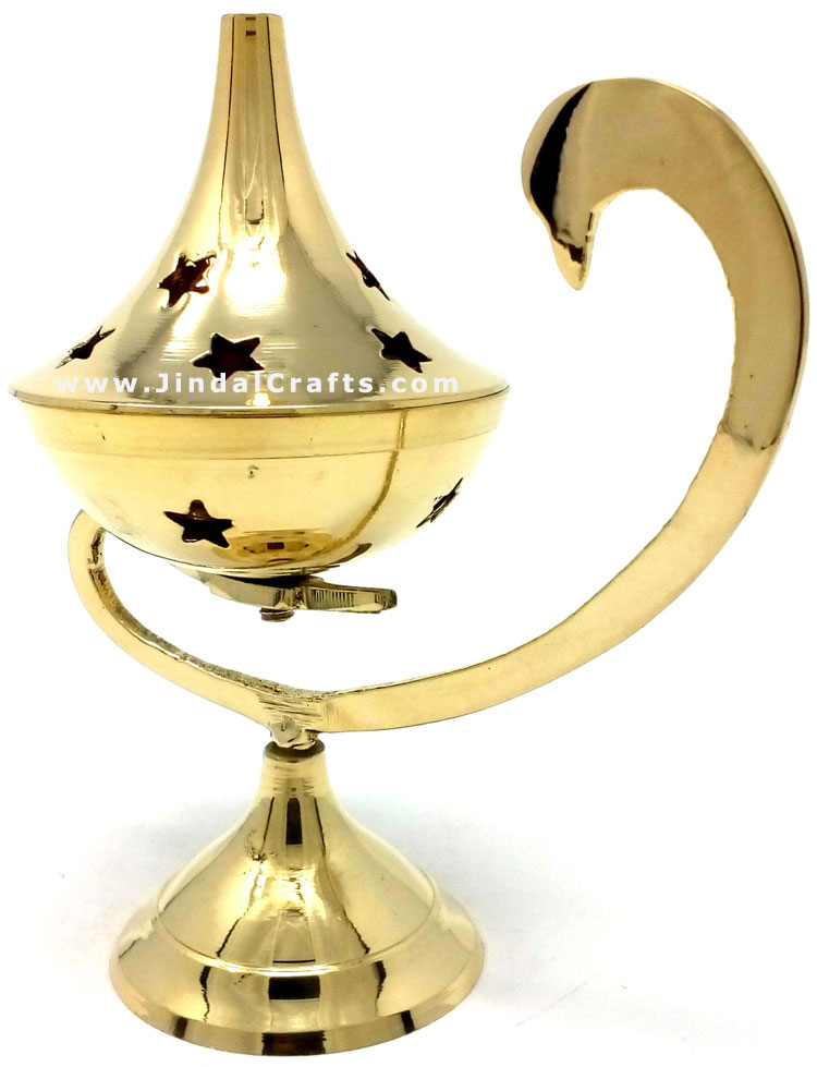 Decorative Brass made Resin Charcoal Incense Cones Bakhour Burners from India