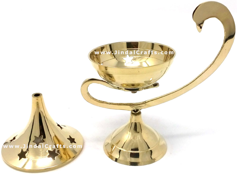 Decorative Brass made Resin Charcoal Incense Cones Bakhour Burners from India