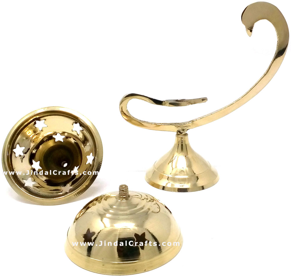 Decorative Brass made Resin Charcoal Incense Cones Bakhour Burners from India