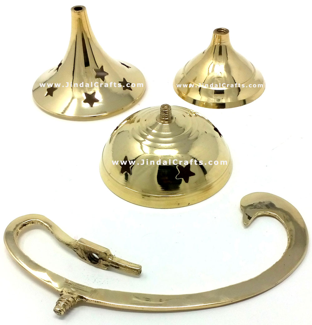Decorative Brass made Resin Charcoal Incense Cones Bakhour Burners from India