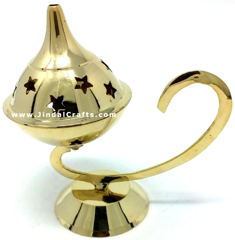 Decorative Brass made Resin Charcoal Incense Cones Bakhour Burners from India