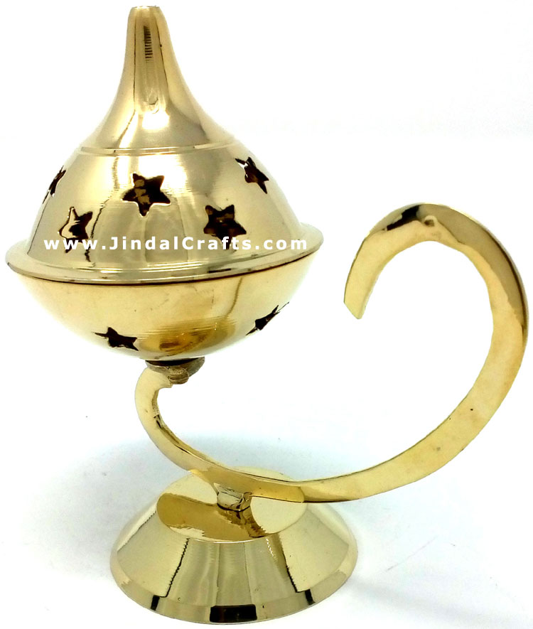 Decorative Brass made Resin Charcoal Incense Cones Bakhour Burners from India
