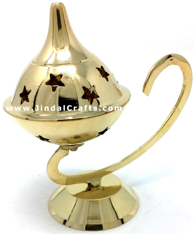 Decorative Brass made Resin Charcoal Incense Cones Bakhour Burners from India