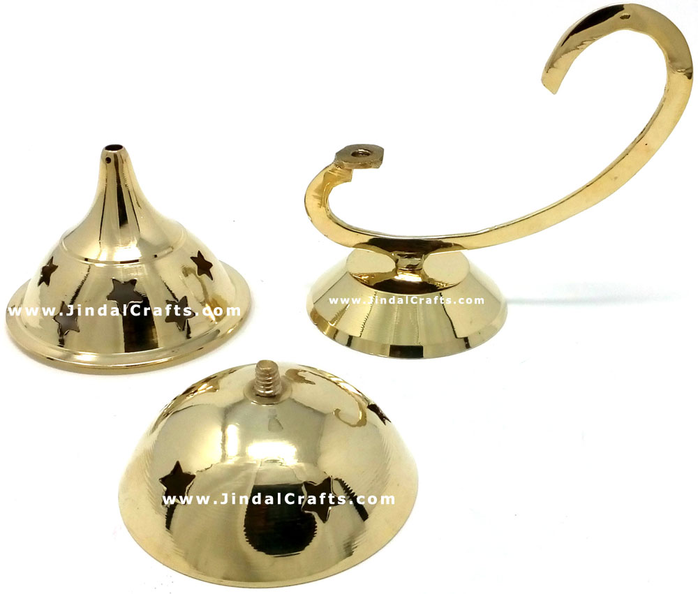 Decorative Brass made Resin Charcoal Incense Cones Bakhour Burners from India