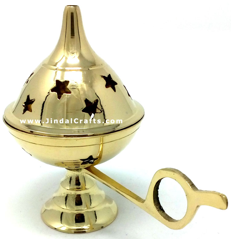 Decorative Brass made Resin Charcoal Incense Cones Bakhour Burners from India