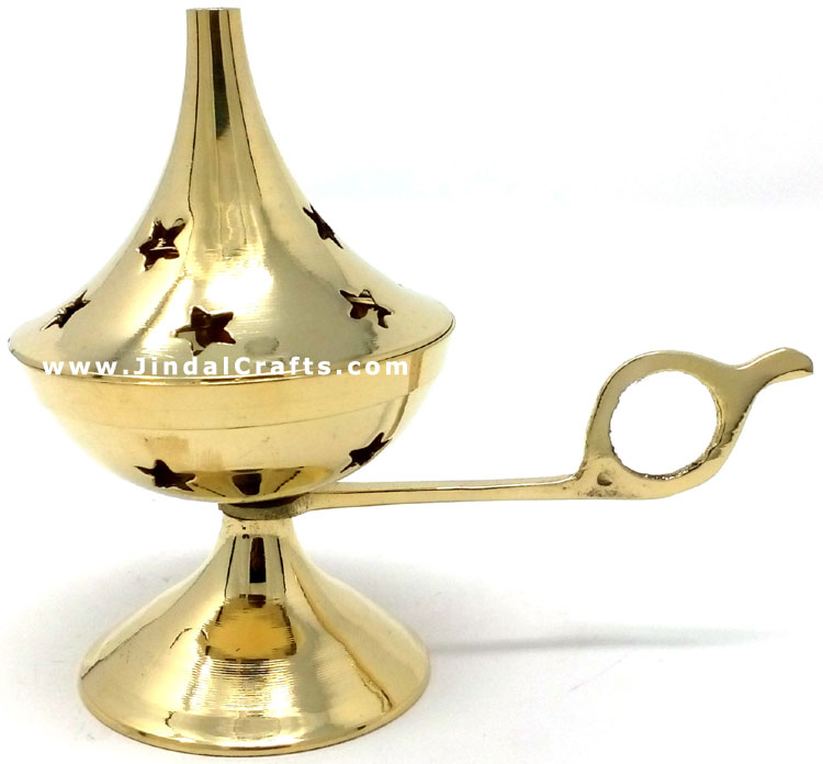 Decorative Brass made Resin Charcoal Incense Cones Bakhour Burners from India