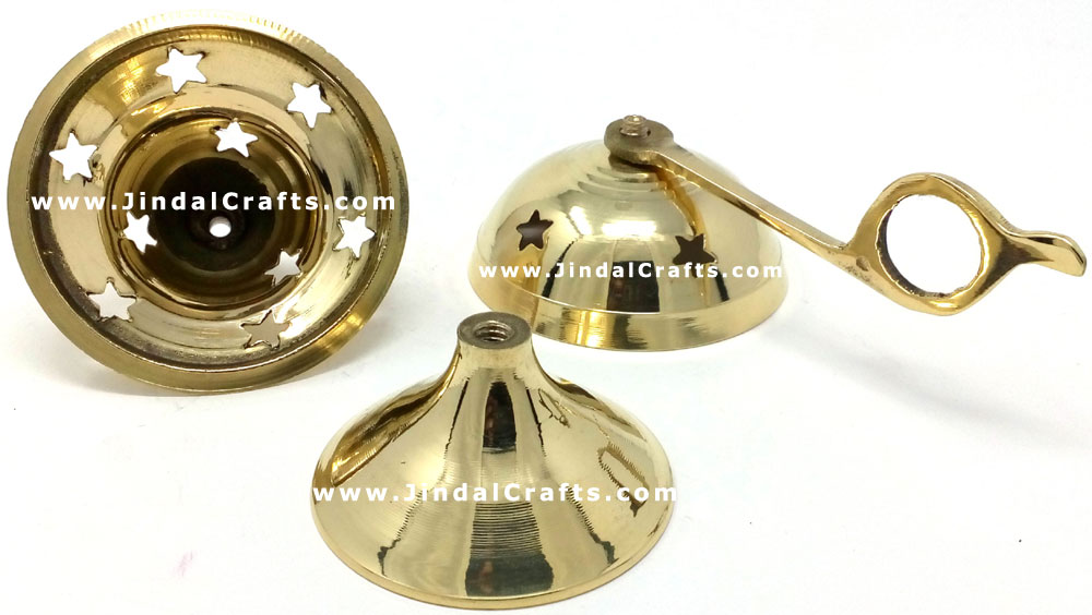 Decorative Brass made Resin Charcoal Incense Cones Bakhour Burners from India