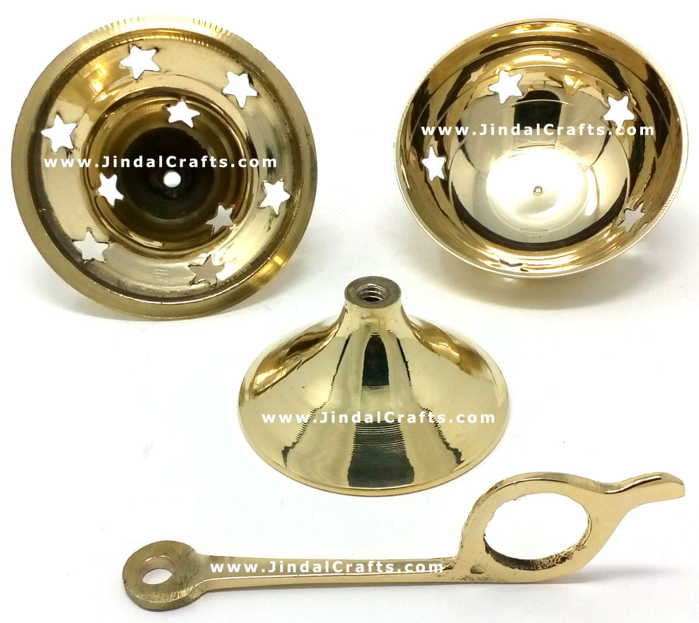 Decorative Brass made Resin Charcoal Incense Cones Bakhour Burners from India