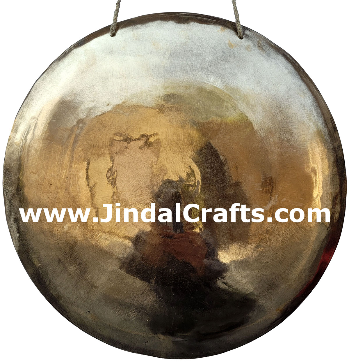 Hand Beaten Gong Bronze Bell India Buddhist Handicrafts