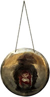 Hand Beaten Gong Bronze Bell India Buddhist Handicrafts