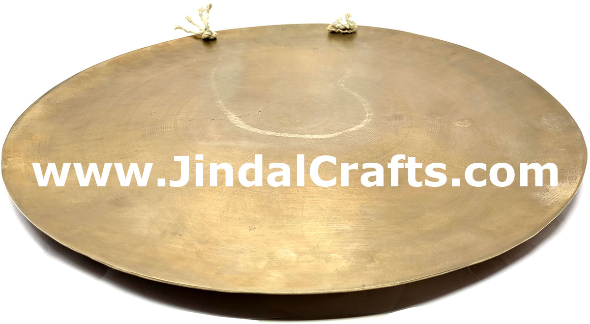 Hand Beaten Gong Bronze Bell India Buddhist Handicrafts