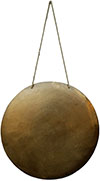 Hand Beaten Gong Bronze Bell India Buddhist Handicrafts