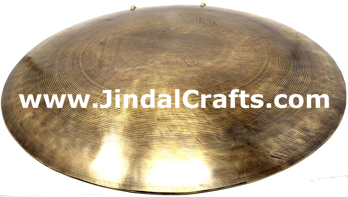 Hand Beaten Gong Bronze Bell India Buddhist Handicrafts