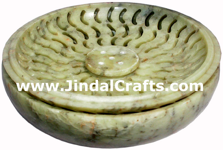 Incense Holder - Hand Carved Indian Art Craft Handicraft Home Decor Stone Made