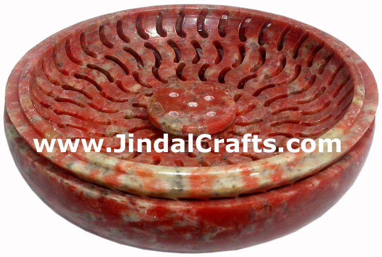 Incense Holder - Hand Carved Indian Art Craft Handicraft Home Decor Stone Made