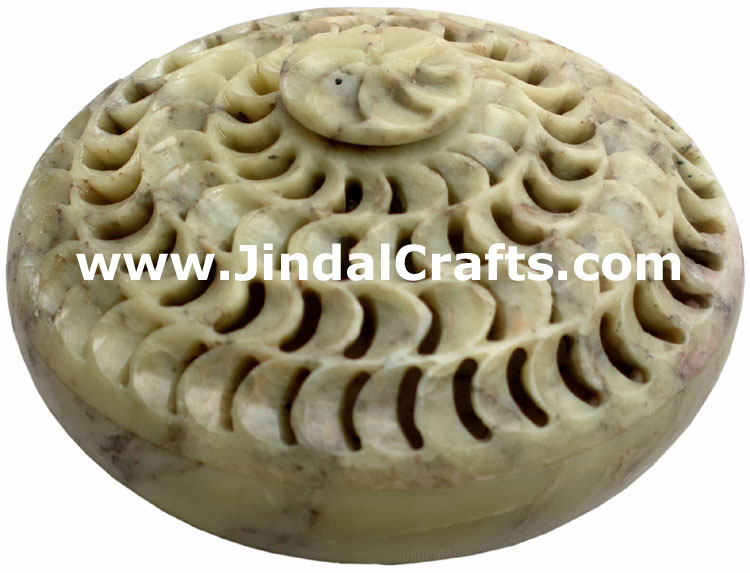 Incense Holder - Hand Carved Indian Art Craft Handicraft Home Decor Stone Made