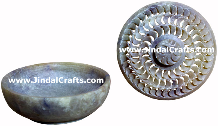Incense Holder - Hand Carved Indian Art Craft Handicraft Home Decor Stone Made