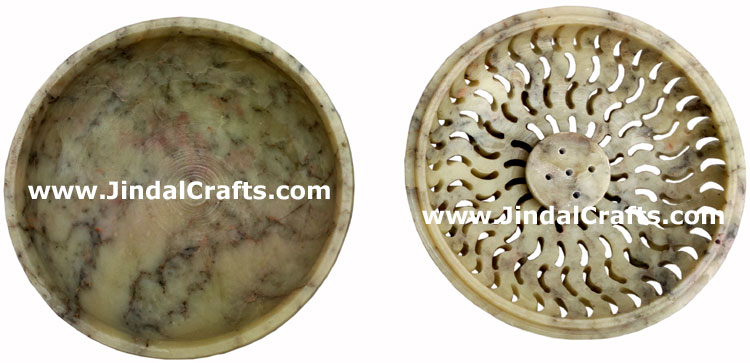 Incense Holder - Hand Carved Indian Art Craft Handicraft Home Decor Stone Made