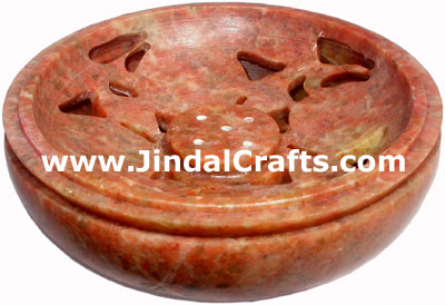 Incense Holder - Hand Carved Indian Art Craft Handicraft Home Decor Stone Made
