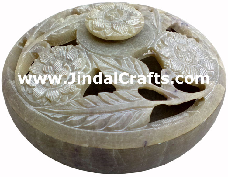 Incense Holder - Hand Carved Indian Art Craft Handicraft Home Decor Stone Made