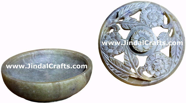 Incense Holder - Hand Carved Indian Art Craft Handicraft Home Decor Stone Made