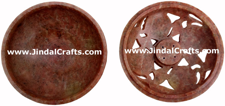 Incense Holder - Hand Carved Indian Art Craft Handicraft Home Decor Stone Made