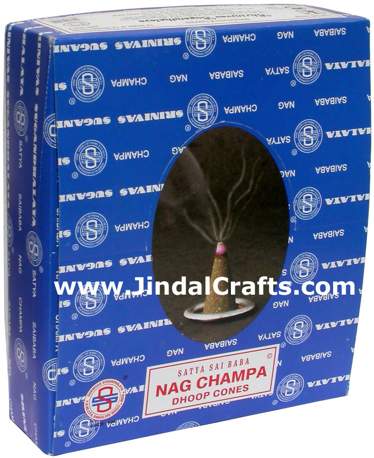 Renowned Satya Saibaba Nagchampa Incense Dhoop Cones