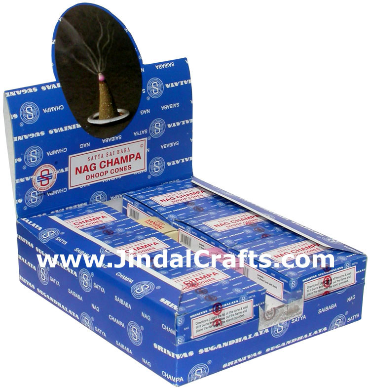Renowned Satya Saibaba Nagchampa Incense Dhoop Cones