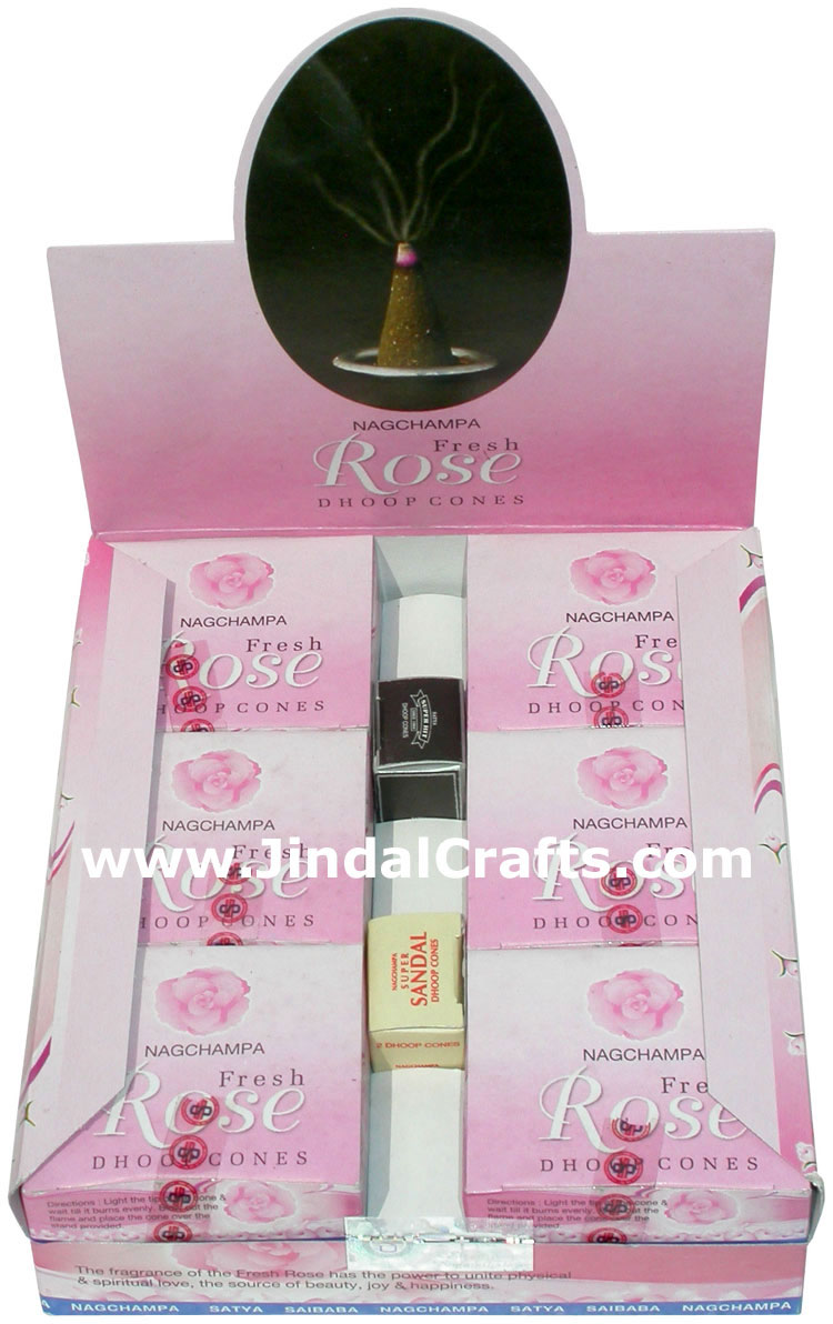 Satya Saibaba Nagchampa Rose Incense Dhoop Cones
